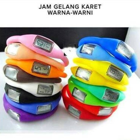 Detail Gelang Karet Warna Warni Nomer 37