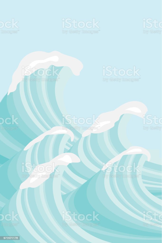 Detail Gelombang Laut Vector Nomer 16