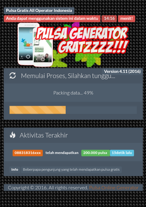 Detail Generator Pulsa Gratis Nomer 4