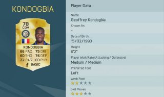 Detail Geoffrey Kondogbia Fifa 17 Nomer 10