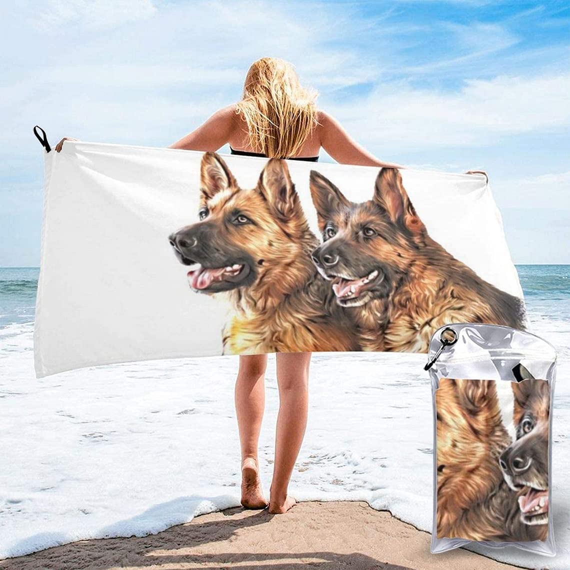 Detail German Shepherd Beach Towel Nomer 20