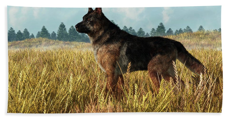 Detail German Shepherd Beach Towel Nomer 35