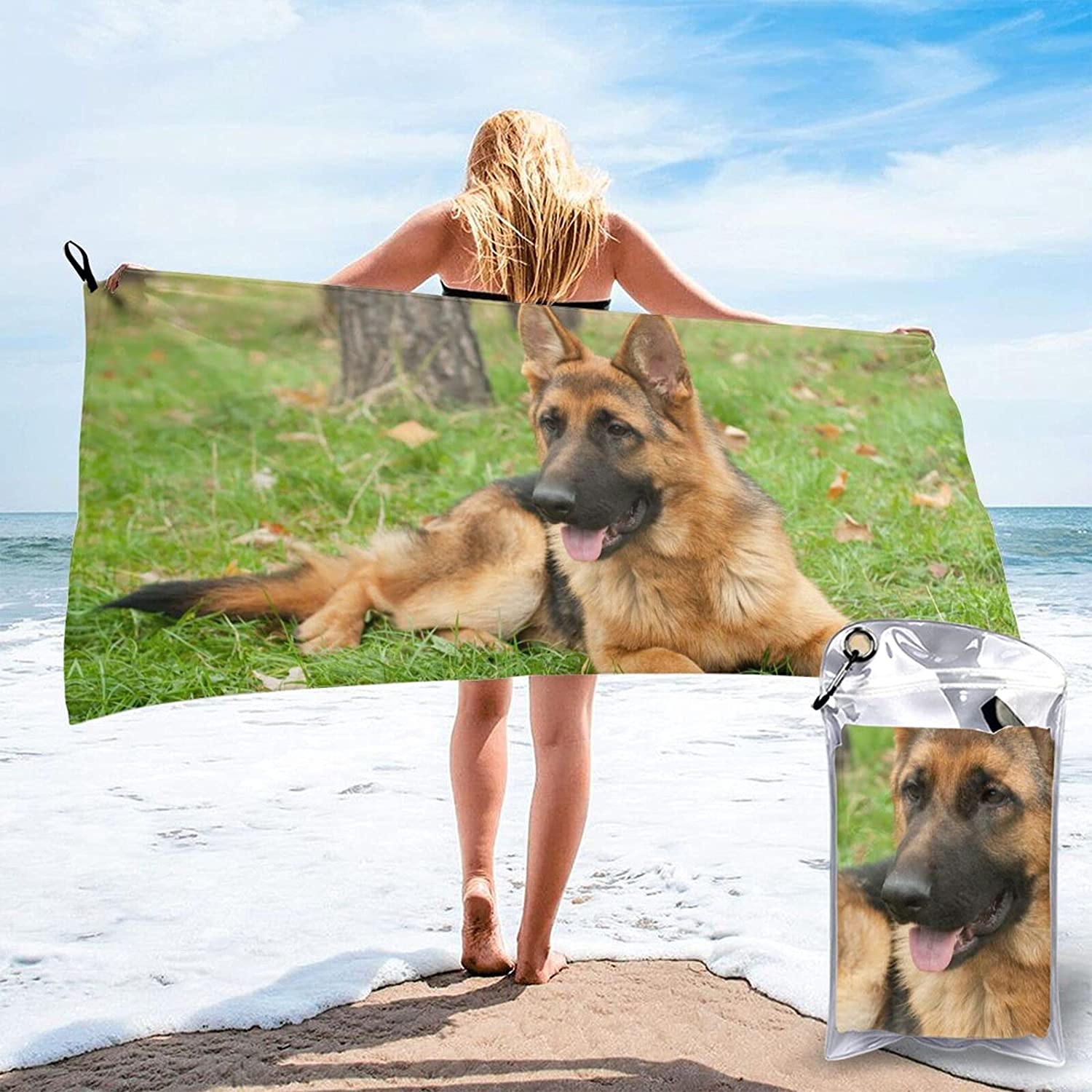 Detail German Shepherd Beach Towel Nomer 52