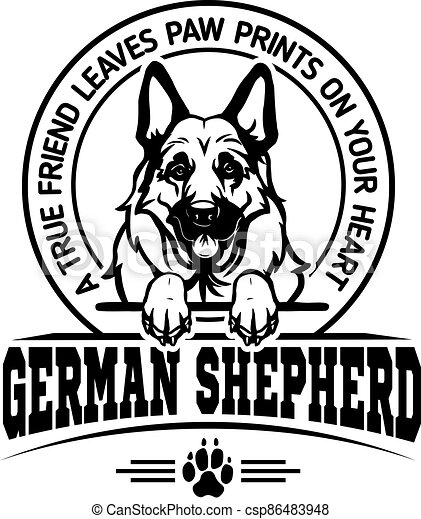 Detail German Shepherd Clip Art Nomer 34