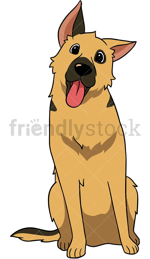 Detail German Shepherd Clip Art Nomer 38