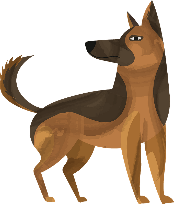 Detail German Shepherd Clipart Free Nomer 23