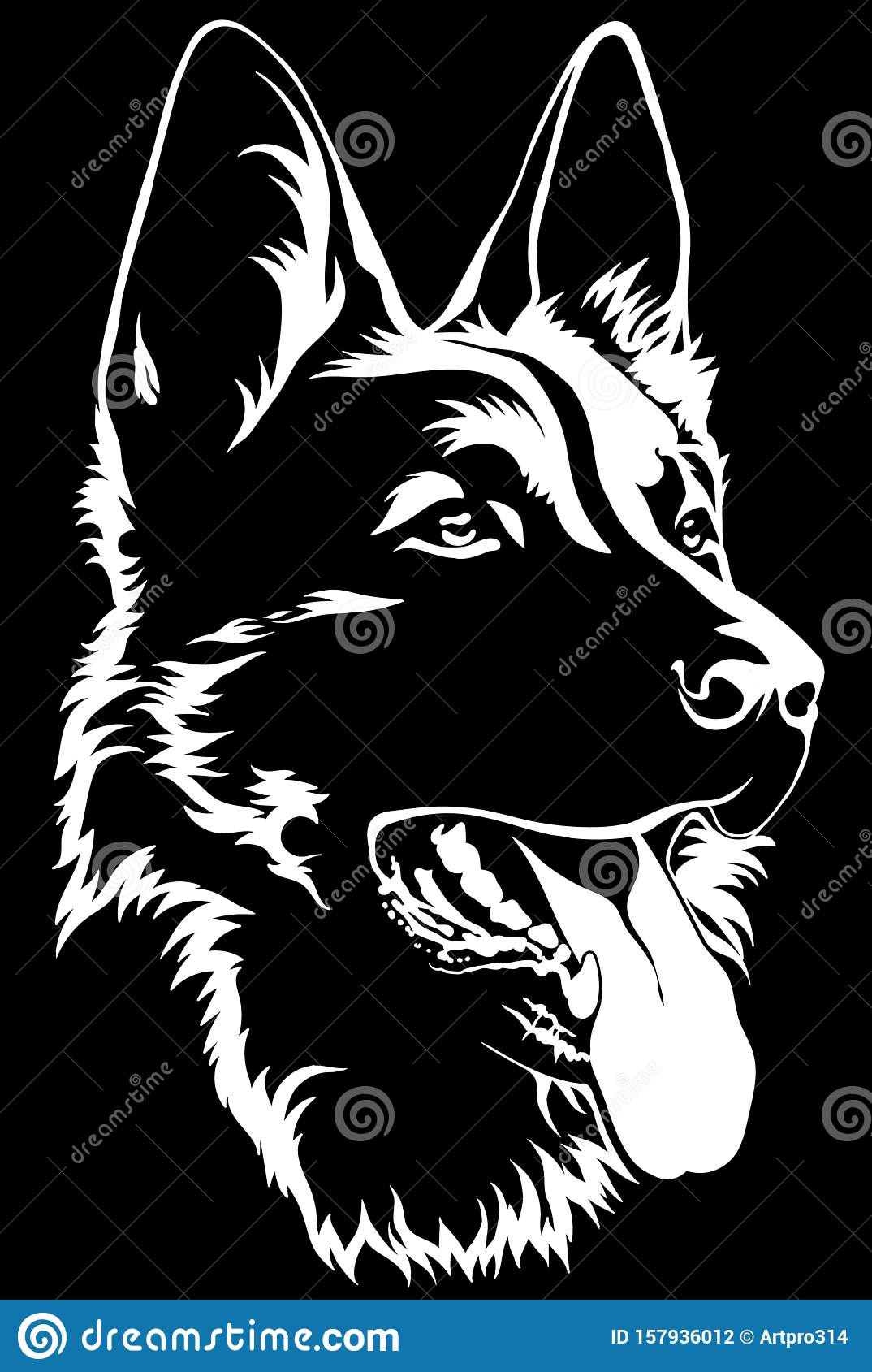 Detail German Shepherd Clipart Free Nomer 4