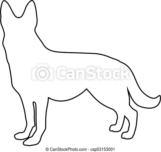 Detail German Shepherd Clipart Silhouette Nomer 52