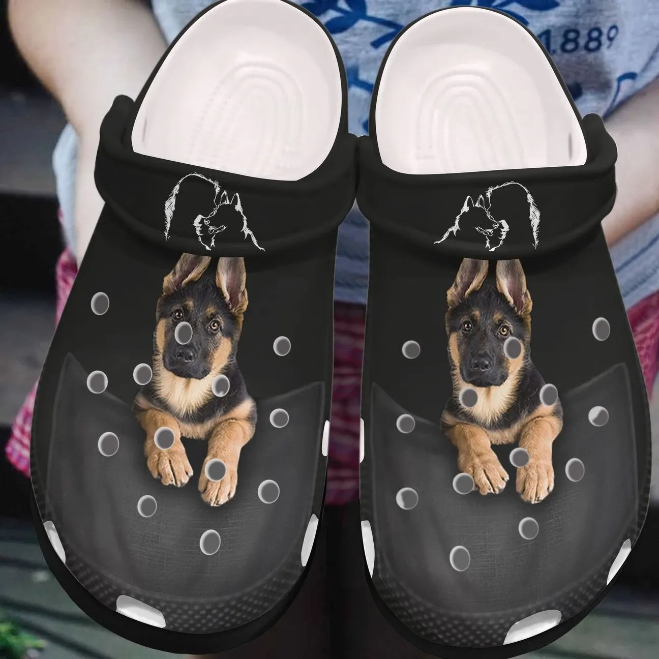 Detail German Shepherd Crocs Nomer 43