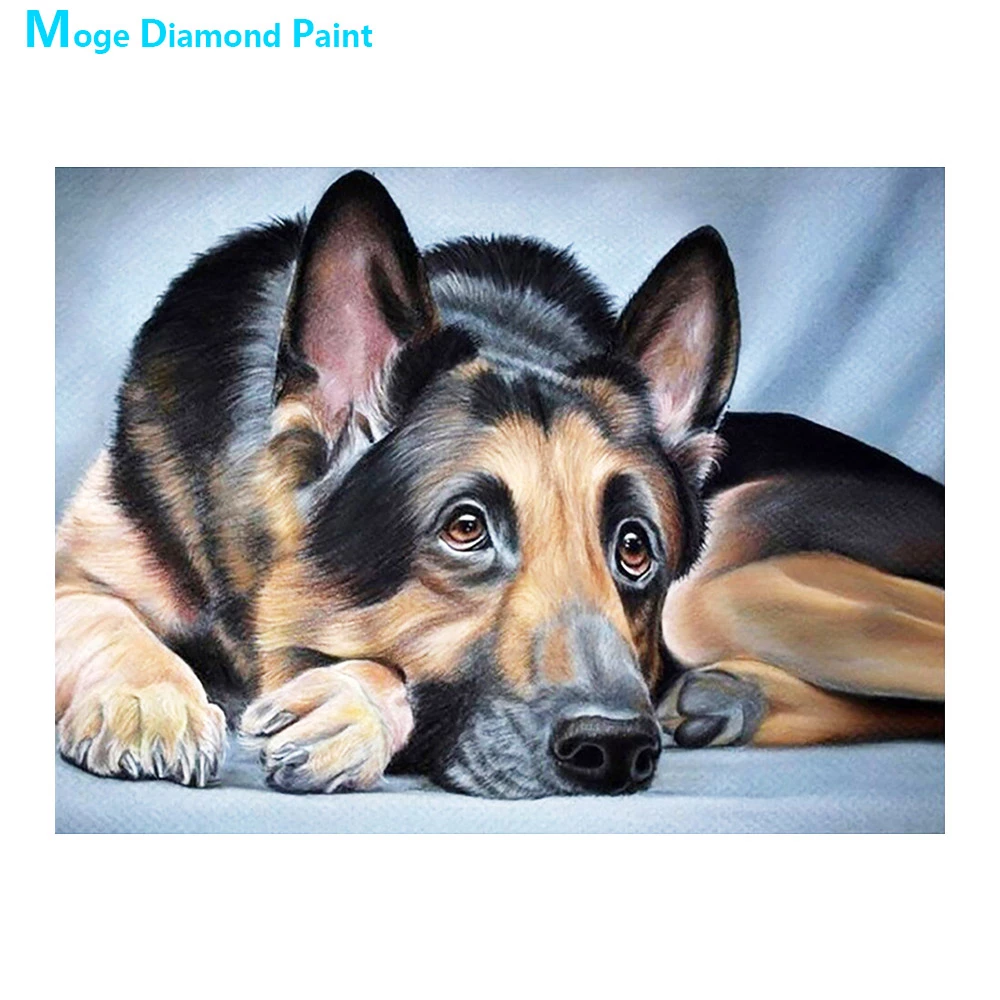 Detail German Shepherd Diamond Painting Nomer 27