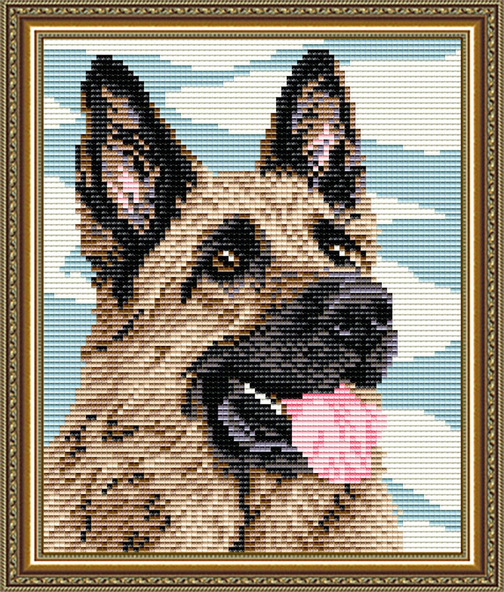 Detail German Shepherd Diamond Painting Nomer 4