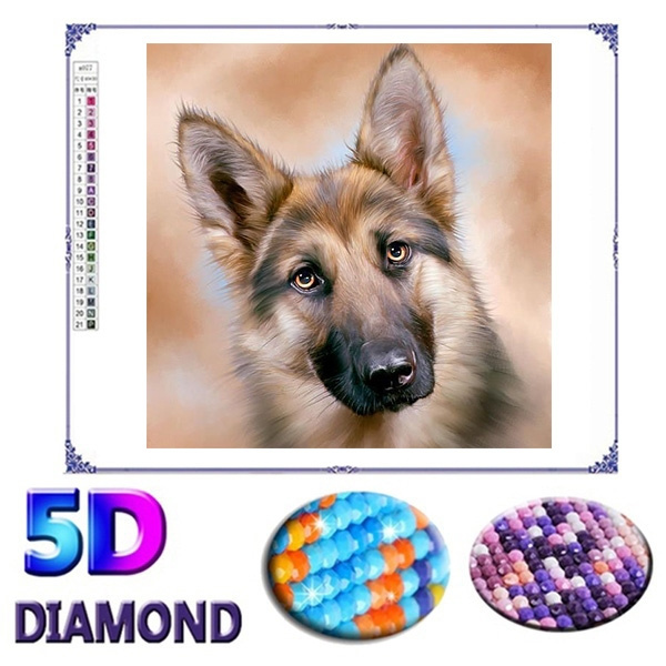 Detail German Shepherd Diamond Painting Nomer 32