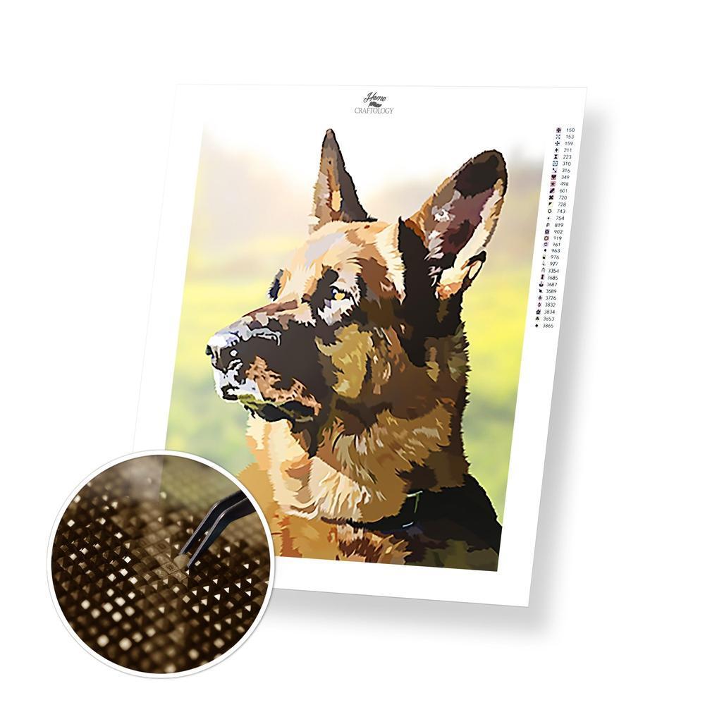 Detail German Shepherd Diamond Painting Nomer 33