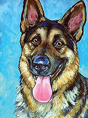 Detail German Shepherd Diamond Painting Nomer 5