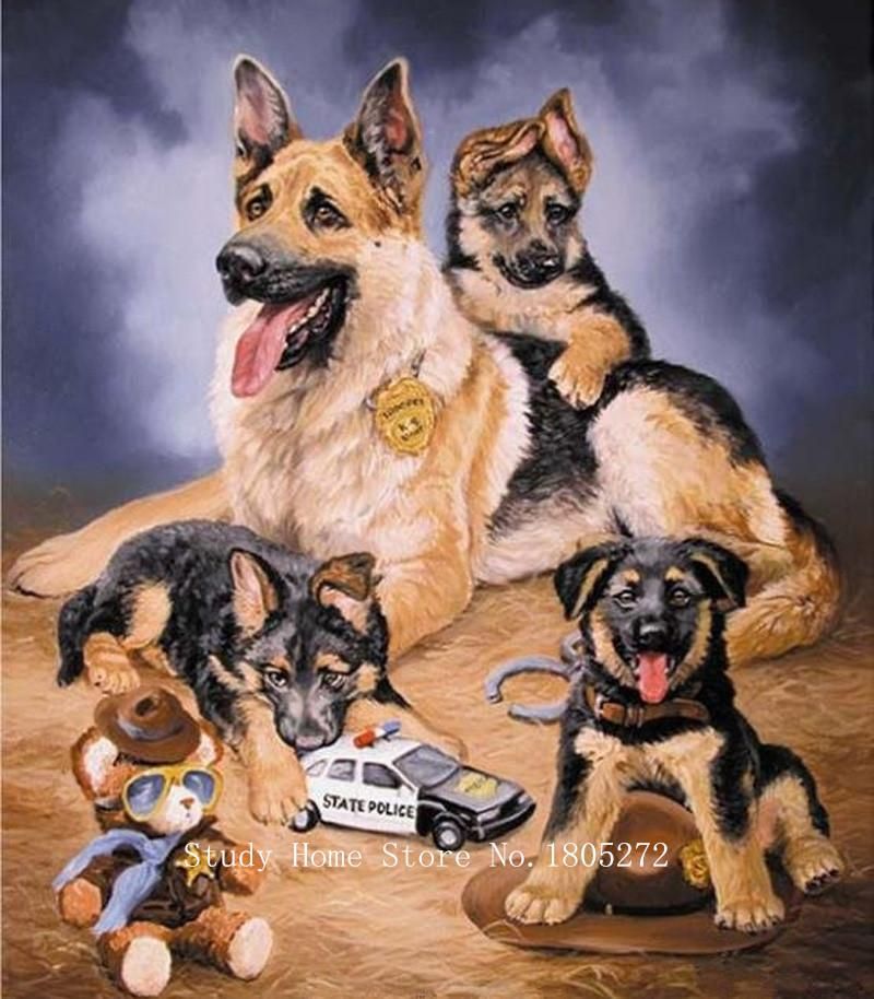 Download German Shepherd Diamond Painting Nomer 42