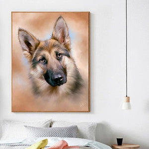 Detail German Shepherd Diamond Painting Nomer 43