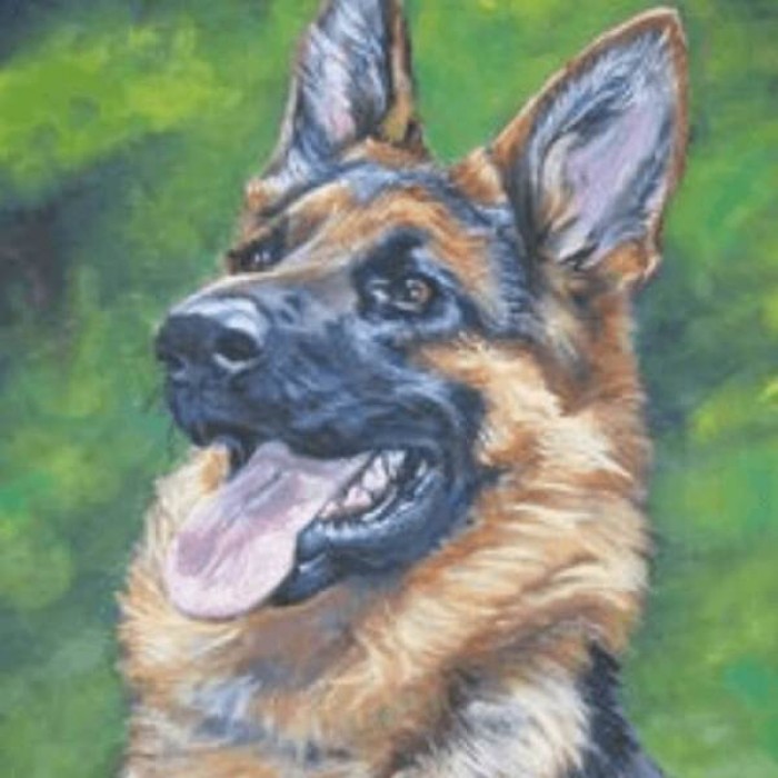 Detail German Shepherd Diamond Painting Nomer 46