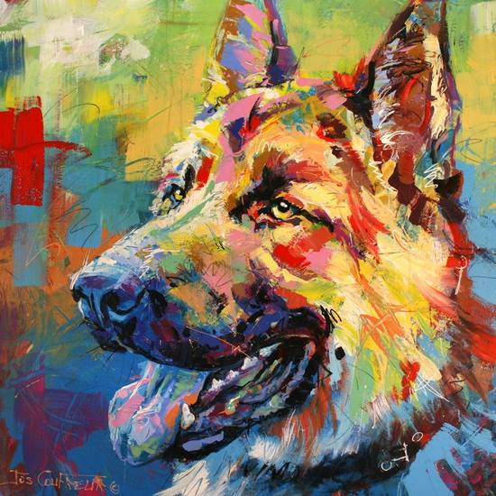 Detail German Shepherd Diamond Painting Nomer 58