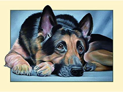 Detail German Shepherd Diamond Painting Nomer 8