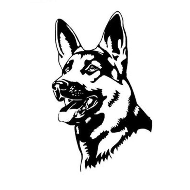 Detail German Shepherd Face Clipart Nomer 25