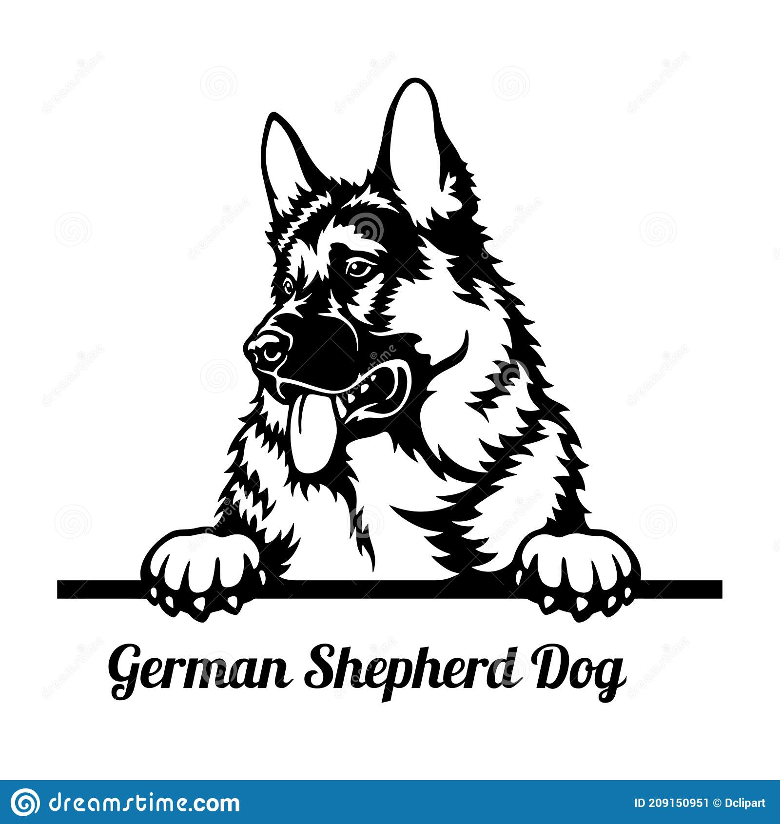 Detail German Shepherd Face Clipart Nomer 30