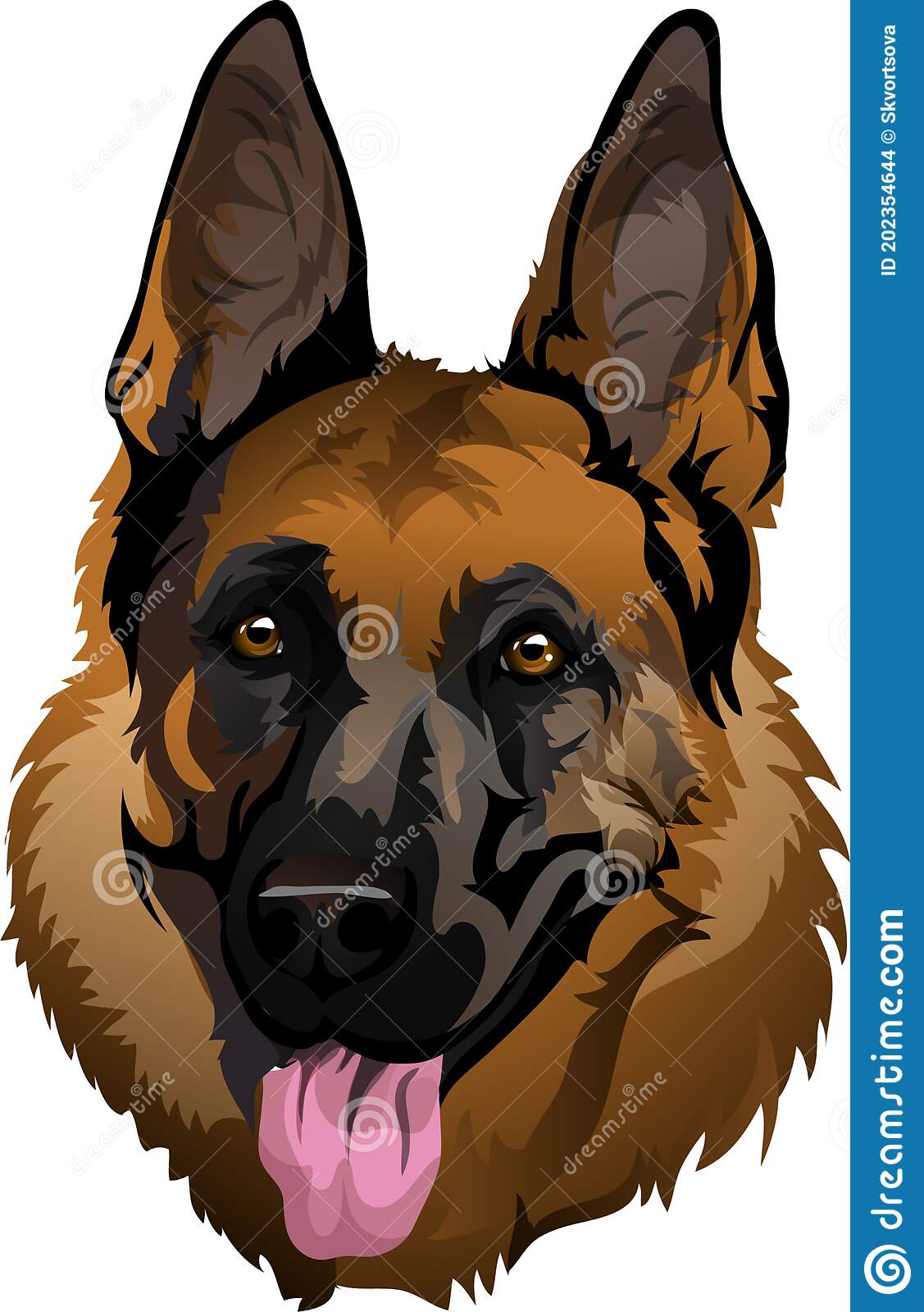 Detail German Shepherd Face Clipart Nomer 5