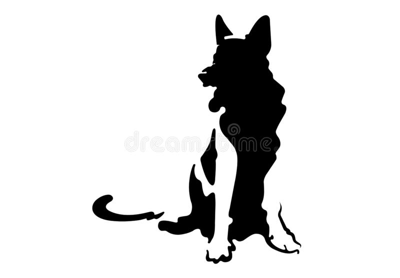 Detail German Shepherd Police Silhouette Nomer 18