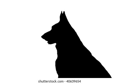 Detail German Shepherd Police Silhouette Nomer 20