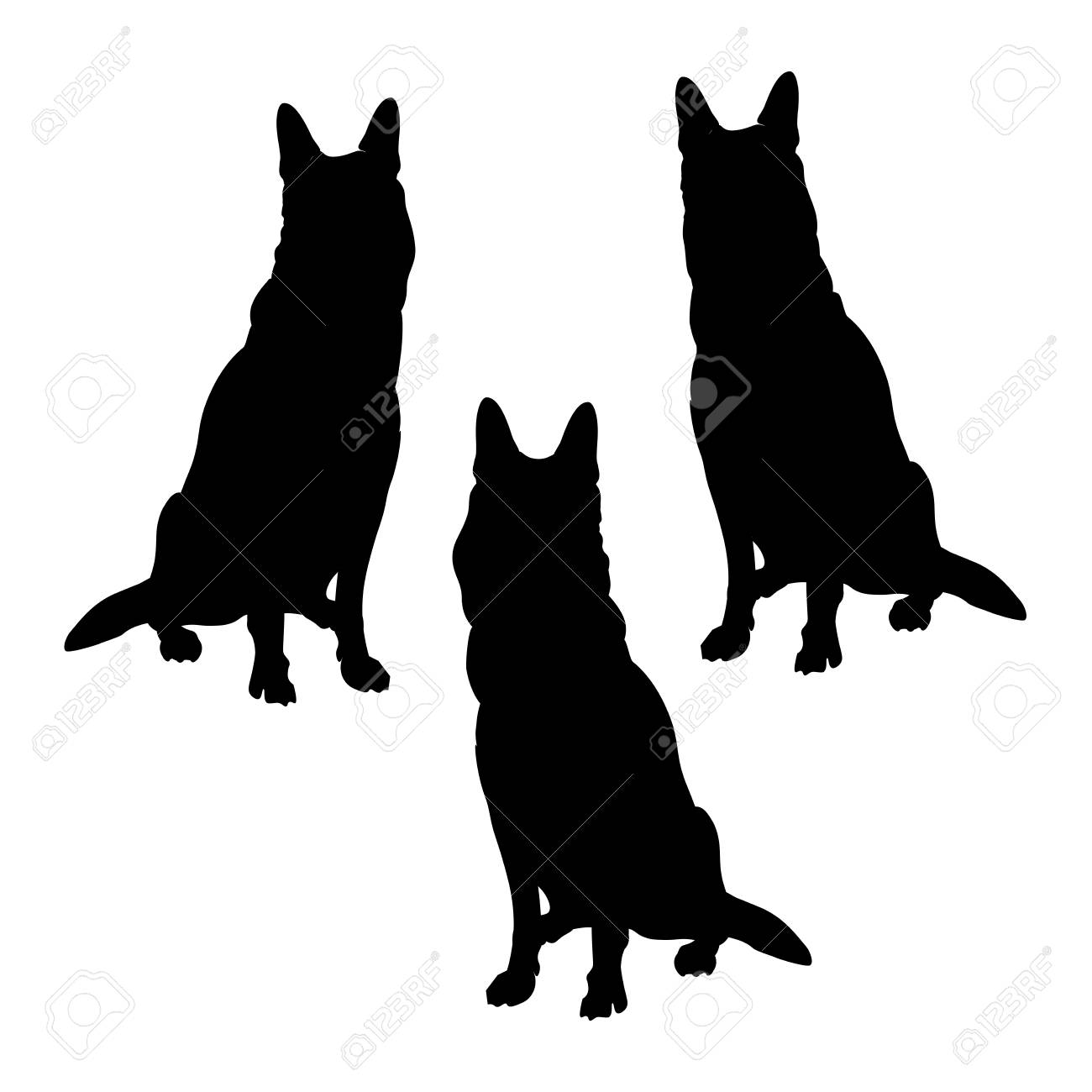 Detail German Shepherd Police Silhouette Nomer 35