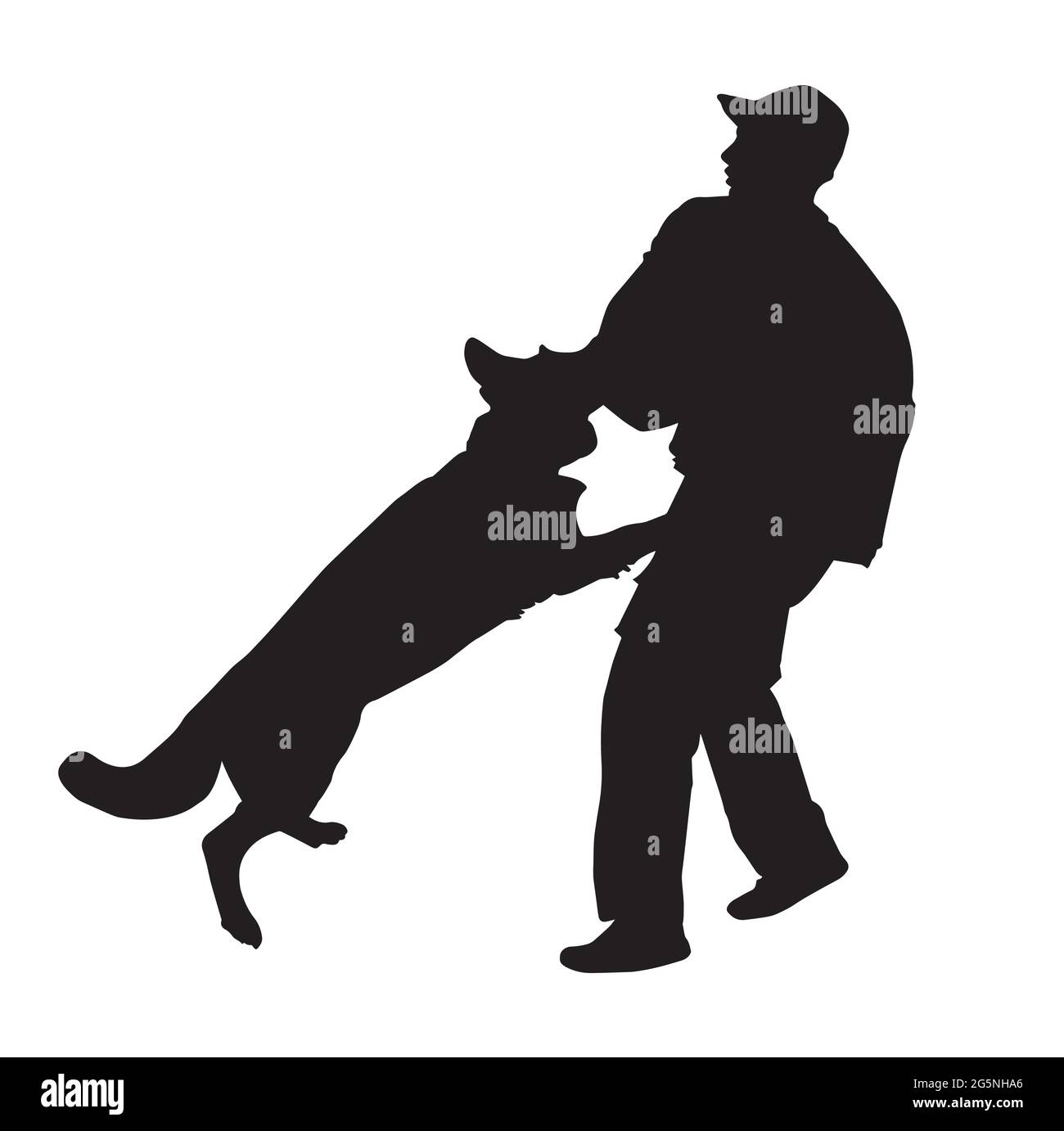 Detail German Shepherd Police Silhouette Nomer 5