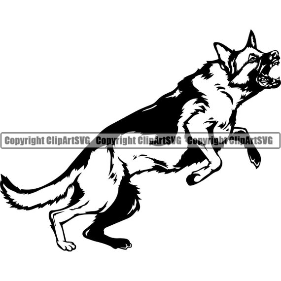 Detail German Shepherd Police Silhouette Nomer 46