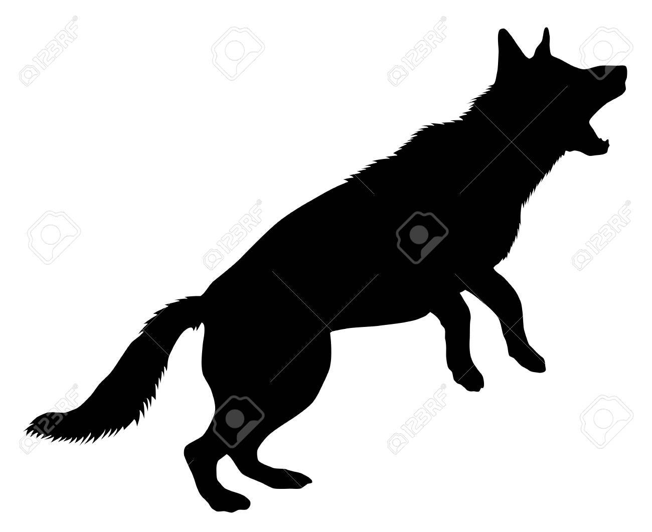 Detail German Shepherd Silhouette Free Nomer 11