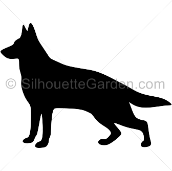 Detail German Shepherd Silhouette Free Nomer 12