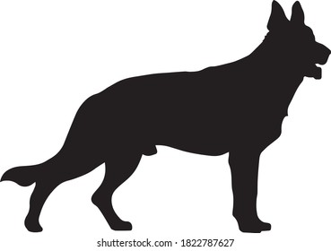 Detail German Shepherd Silhouette Free Nomer 38