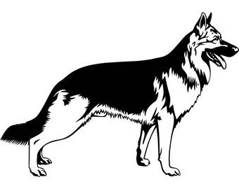 Detail German Shepherd Silhouette Free Nomer 52