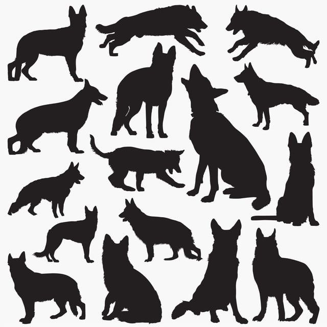 Detail German Shepherd Silhouette Png Nomer 46