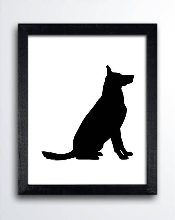 Detail German Shepherd Silhouette Sitting Nomer 50