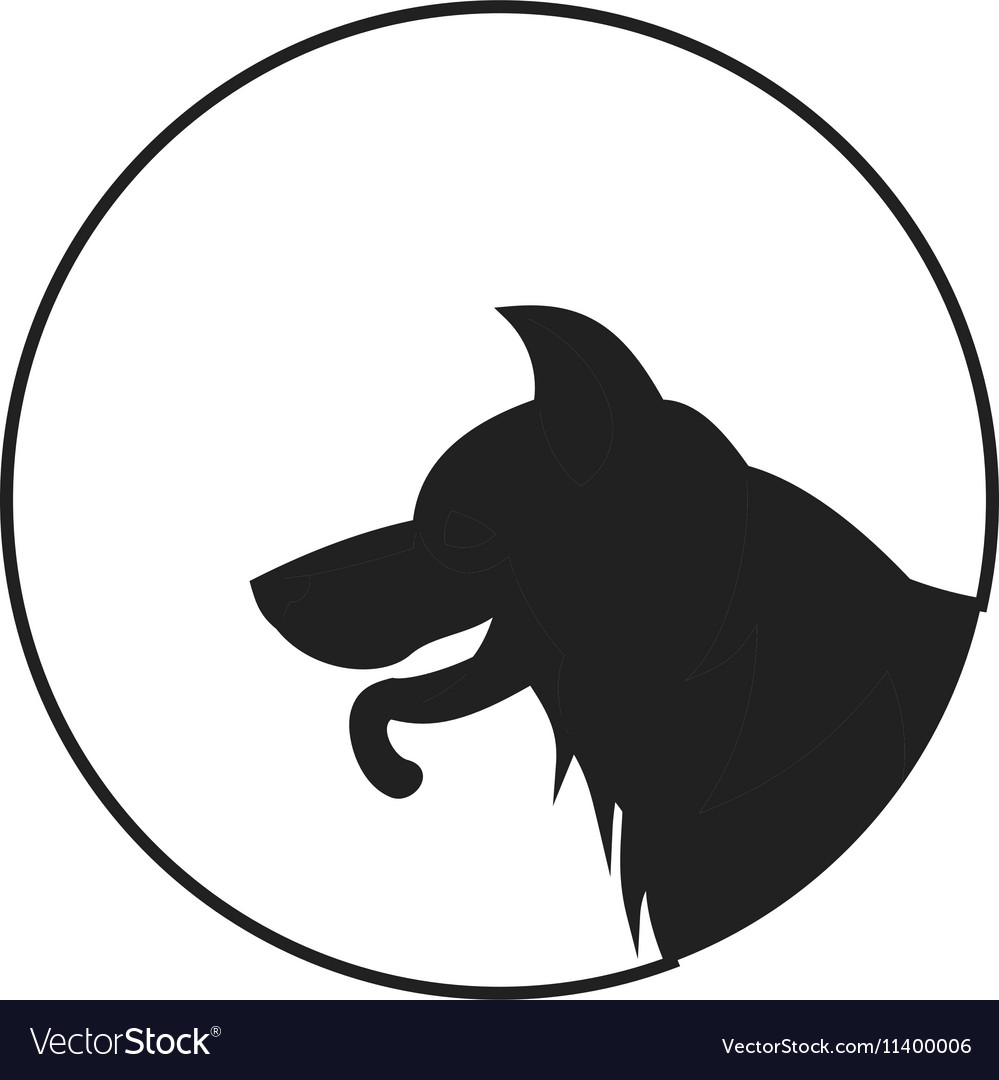 Detail German Shepherd Silhouette Vector Nomer 50