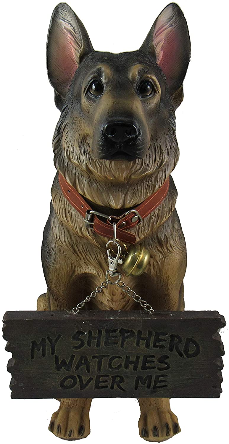 Detail German Shepherd Statue With Wings Nomer 18