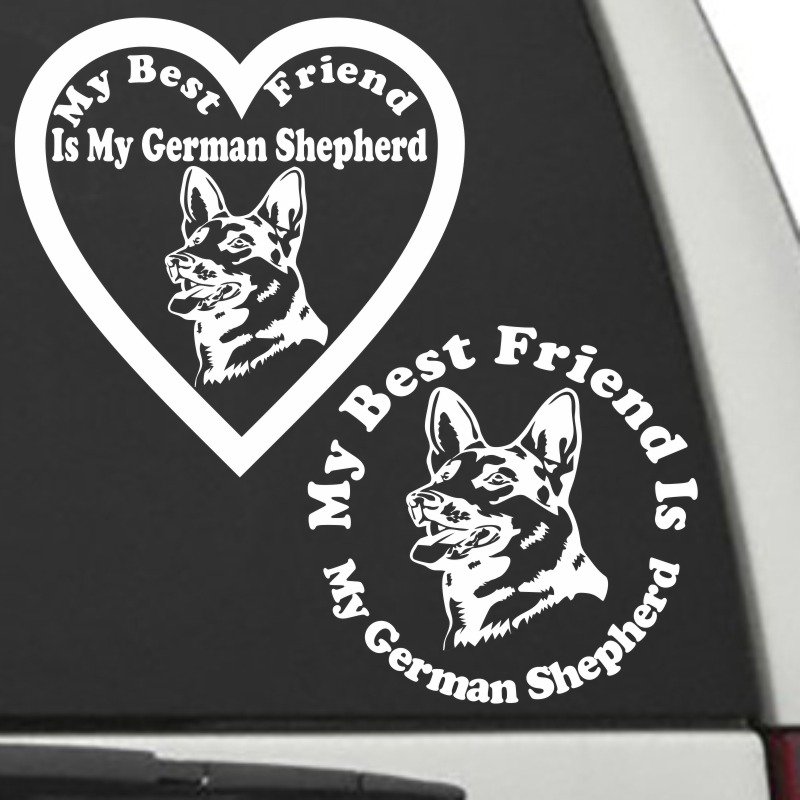 Detail German Shepherd Stickers For Car Windows Nomer 34