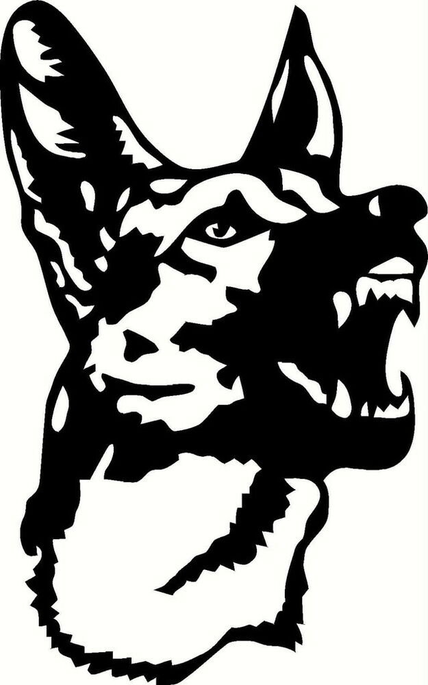 Detail German Shepherd Window Stickers Nomer 10