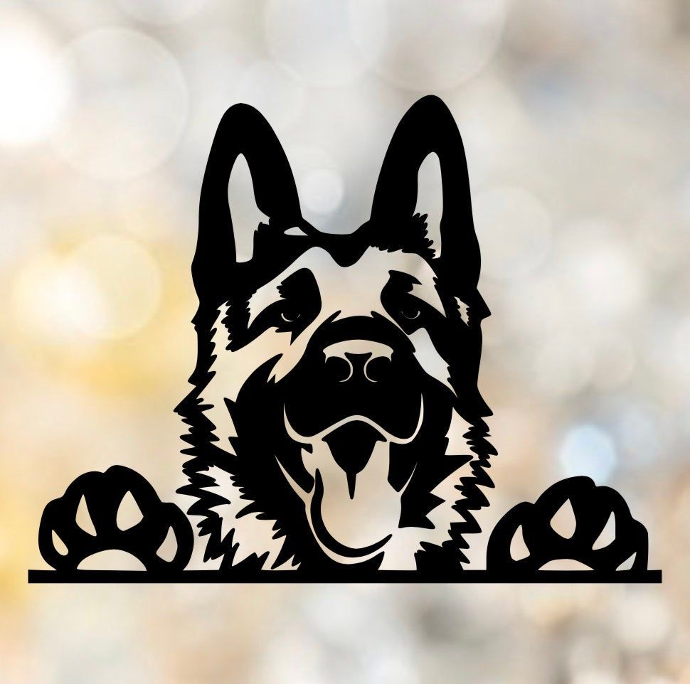 Detail German Shepherd Window Stickers Nomer 2