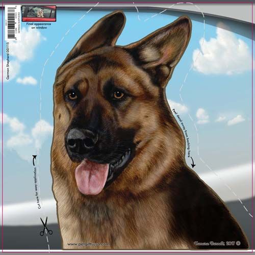 Detail German Shepherd Window Stickers Nomer 30