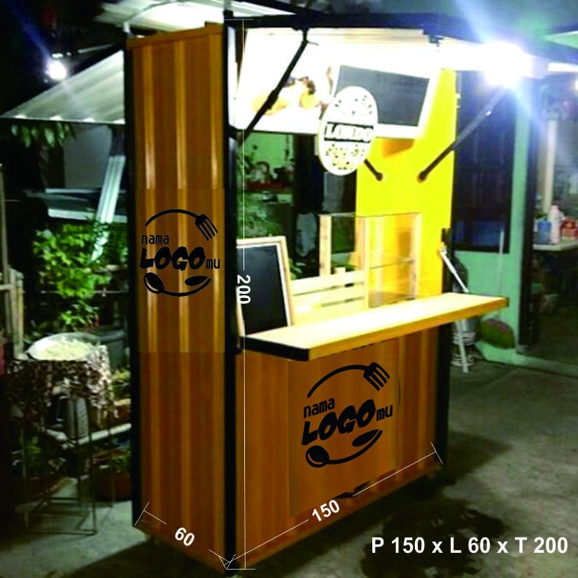 Detail Gerobak Stand Minuman Nomer 16