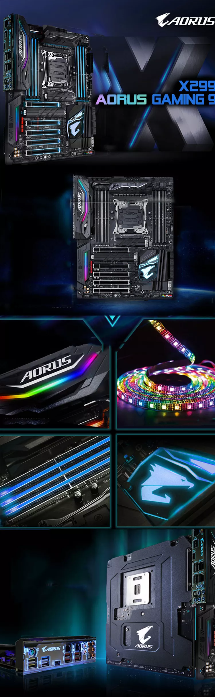 Detail Gigabyte Ga X299 Aorus Gaming 9 Lga 2066 X299 Ddr4 Nomer 35