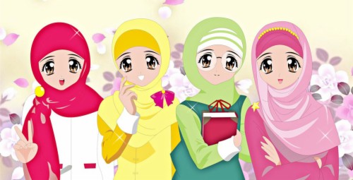 Detail Animasi Persahabatan Muslimah Bergerak Nomer 5