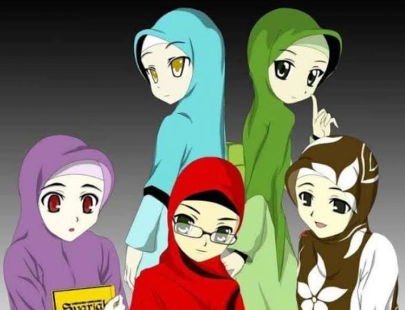 Detail Animasi Persahabatan Muslimah Bergerak Nomer 38