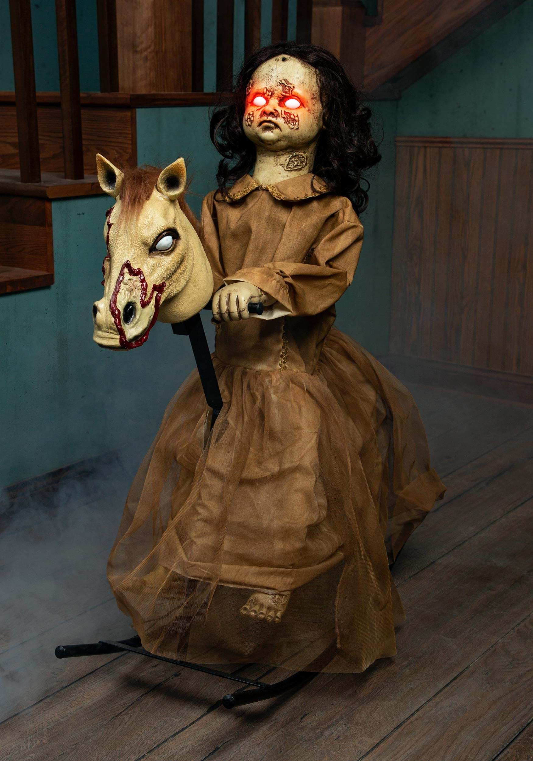 Detail Animated Demon Doll On Rocking Horse Nomer 5