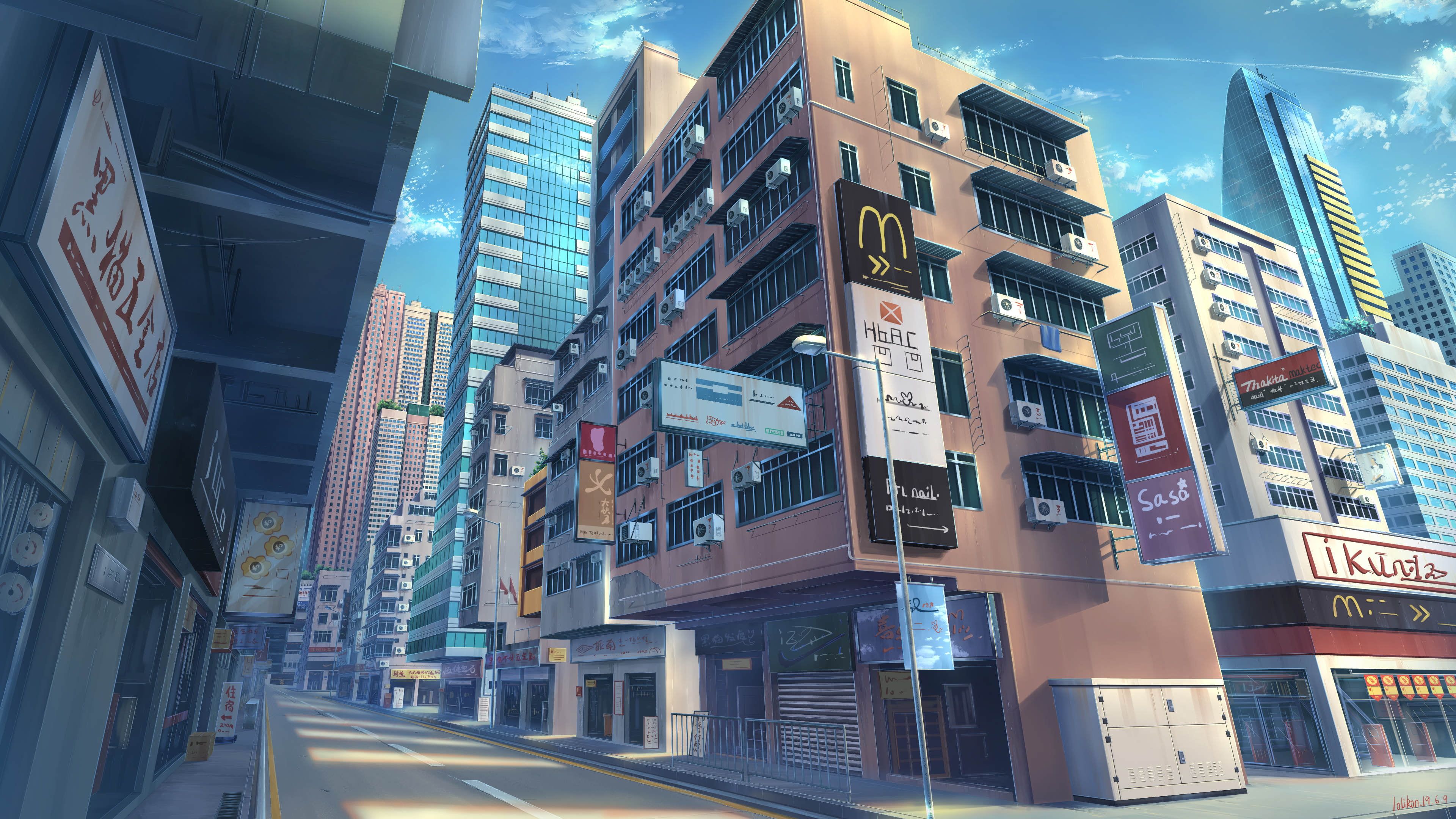 Detail Anime City Street Background Nomer 2