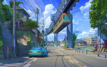 Detail Anime City Street Background Nomer 13